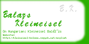 balazs kleineisel business card